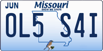 MO license plate OL5S4I
