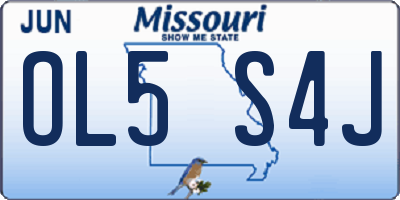 MO license plate OL5S4J