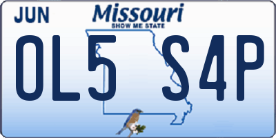 MO license plate OL5S4P