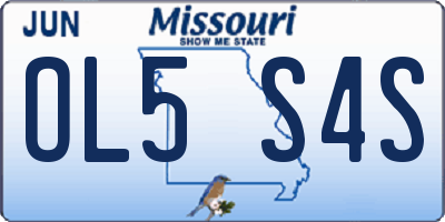 MO license plate OL5S4S