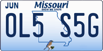 MO license plate OL5S5G