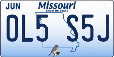MO license plate OL5S5J