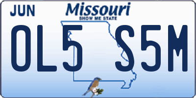 MO license plate OL5S5M
