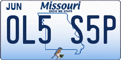 MO license plate OL5S5P