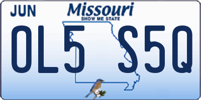 MO license plate OL5S5Q
