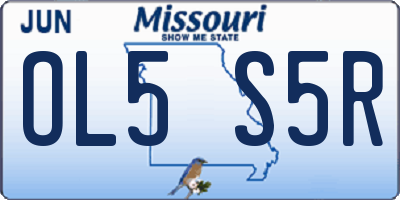 MO license plate OL5S5R