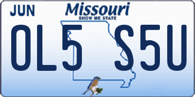 MO license plate OL5S5U