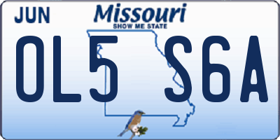 MO license plate OL5S6A