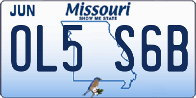 MO license plate OL5S6B