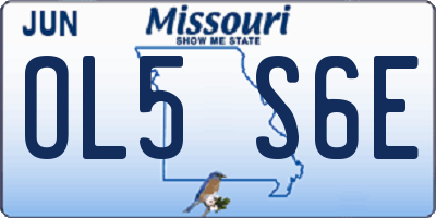 MO license plate OL5S6E