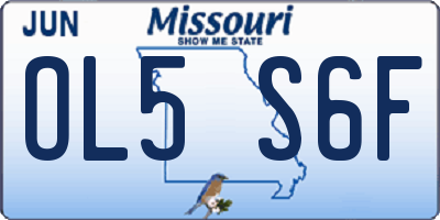 MO license plate OL5S6F
