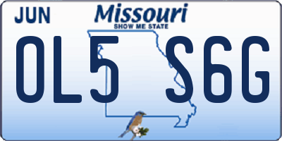 MO license plate OL5S6G