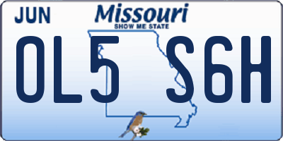 MO license plate OL5S6H
