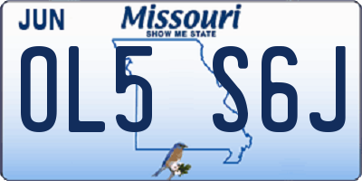 MO license plate OL5S6J