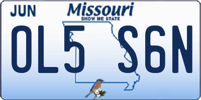 MO license plate OL5S6N
