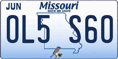 MO license plate OL5S6O