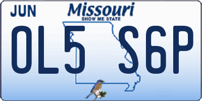 MO license plate OL5S6P