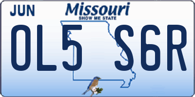 MO license plate OL5S6R