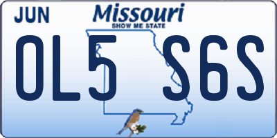 MO license plate OL5S6S