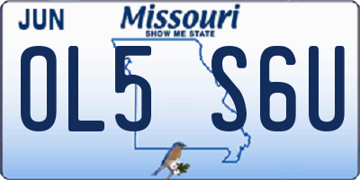 MO license plate OL5S6U