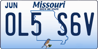 MO license plate OL5S6V