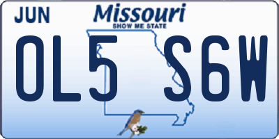 MO license plate OL5S6W