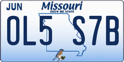 MO license plate OL5S7B