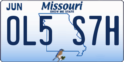 MO license plate OL5S7H