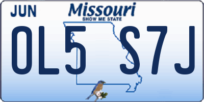 MO license plate OL5S7J