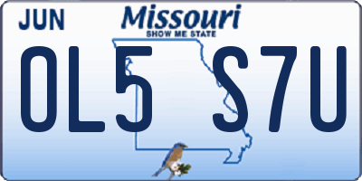 MO license plate OL5S7U