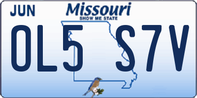 MO license plate OL5S7V