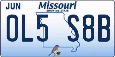 MO license plate OL5S8B