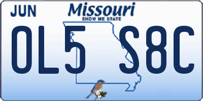 MO license plate OL5S8C