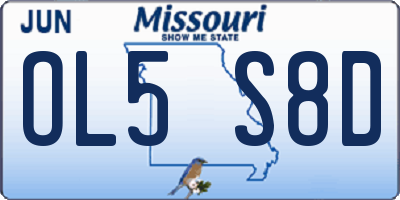 MO license plate OL5S8D