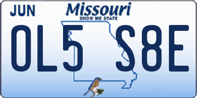 MO license plate OL5S8E