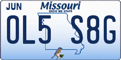 MO license plate OL5S8G