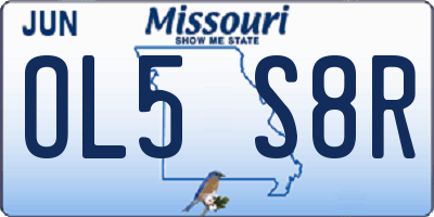 MO license plate OL5S8R