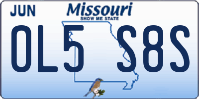 MO license plate OL5S8S