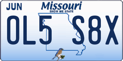 MO license plate OL5S8X