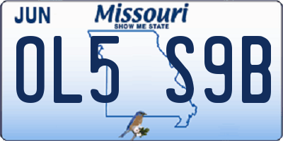MO license plate OL5S9B