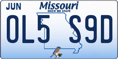 MO license plate OL5S9D