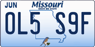 MO license plate OL5S9F