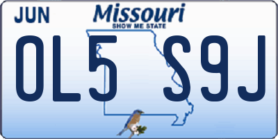 MO license plate OL5S9J