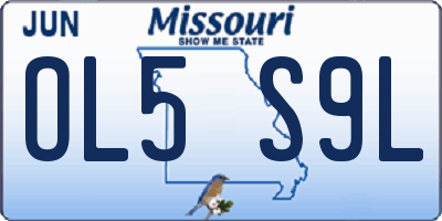 MO license plate OL5S9L