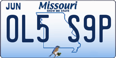 MO license plate OL5S9P