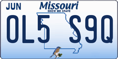 MO license plate OL5S9Q