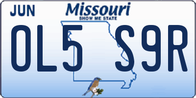 MO license plate OL5S9R