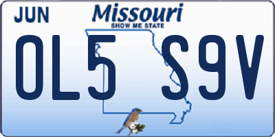 MO license plate OL5S9V