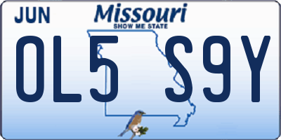 MO license plate OL5S9Y