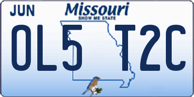 MO license plate OL5T2C
